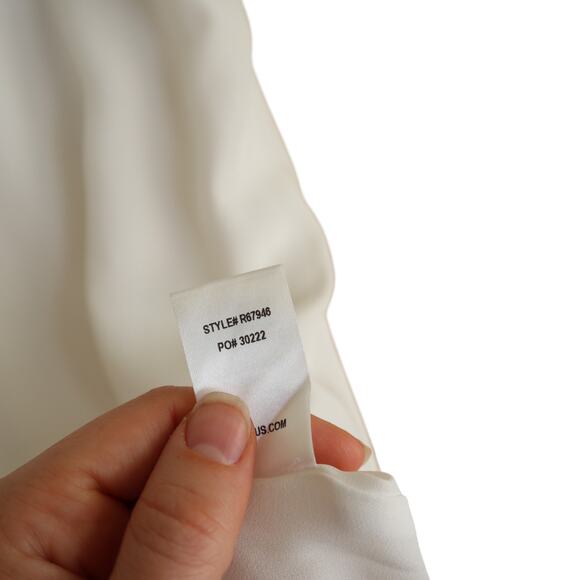 Lulus Womens Chic Of Perfection Shift Dress Sze Large White Bridal Ruffle Dainty - Picture 7 of 12